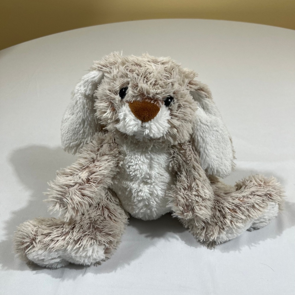 Melissa & Doug Burrow Bunny Plush Kids Small Tan White Rabbit 7674 Floppy Ears